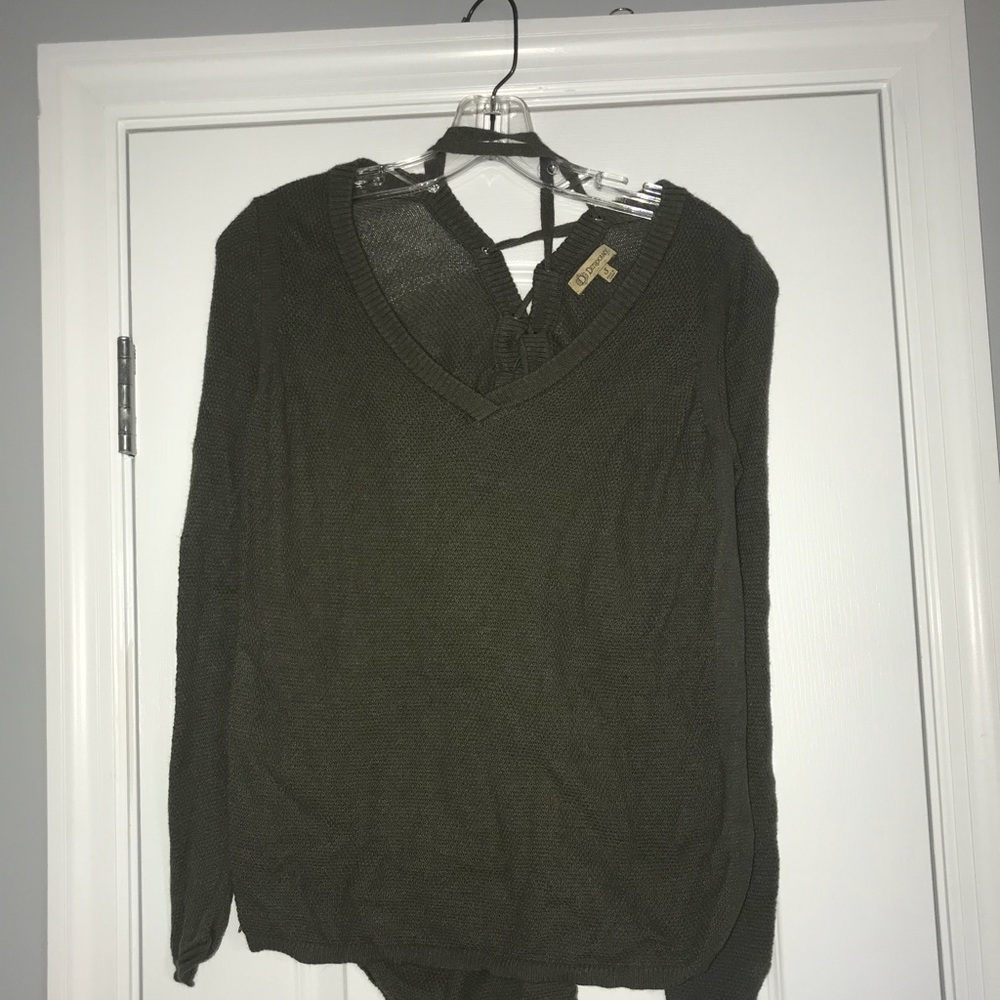 olive green sweater
